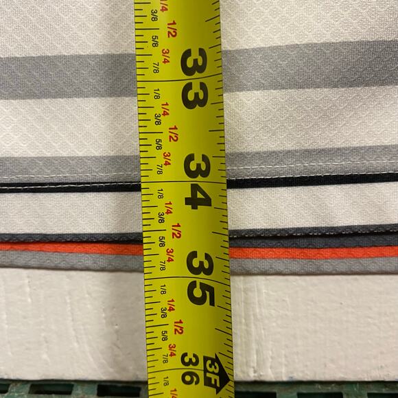 IZOD Golf Athletic Athleisure Dress White Gray Striped Sleeveless Size Large - Picture 9 of 10